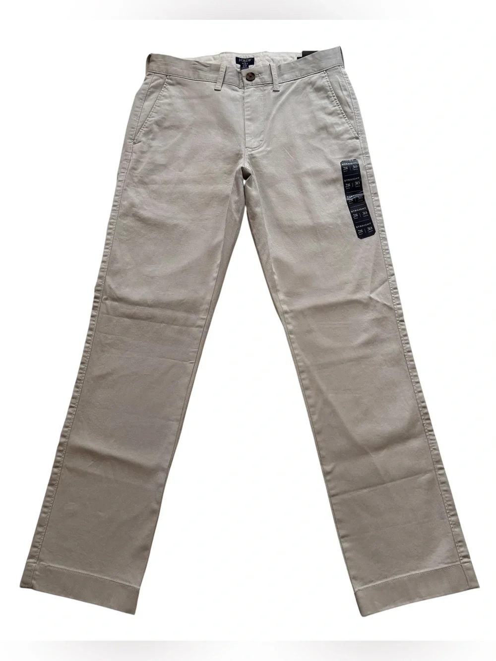 J.Crew Chino Pants Mens 28x30 Gray Flex Straight Fit H3186 NWT